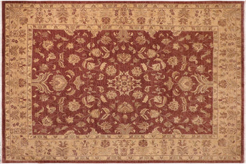 handmade Traditional Kafkaz Chobi Ziegler Brown Tan Hand Knotted RECTANGLE 100% WOOL area rug 10 x 14